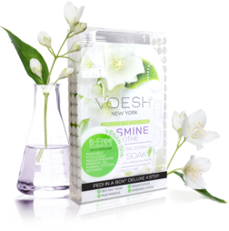VOESH Jasmine spa pedicure treatment products with fresh jasmine flowers used at Rubi Nail Spa