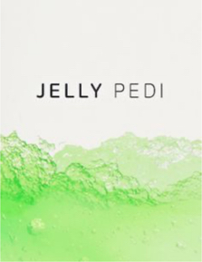 Translucent green jelly spa treatment used in pedicures at Rubi Nail Spa
